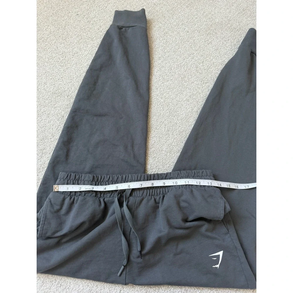 Gymshark Mens Small Charcoal Gray Joggers Elastic Drawstring Waist Sweatpants
